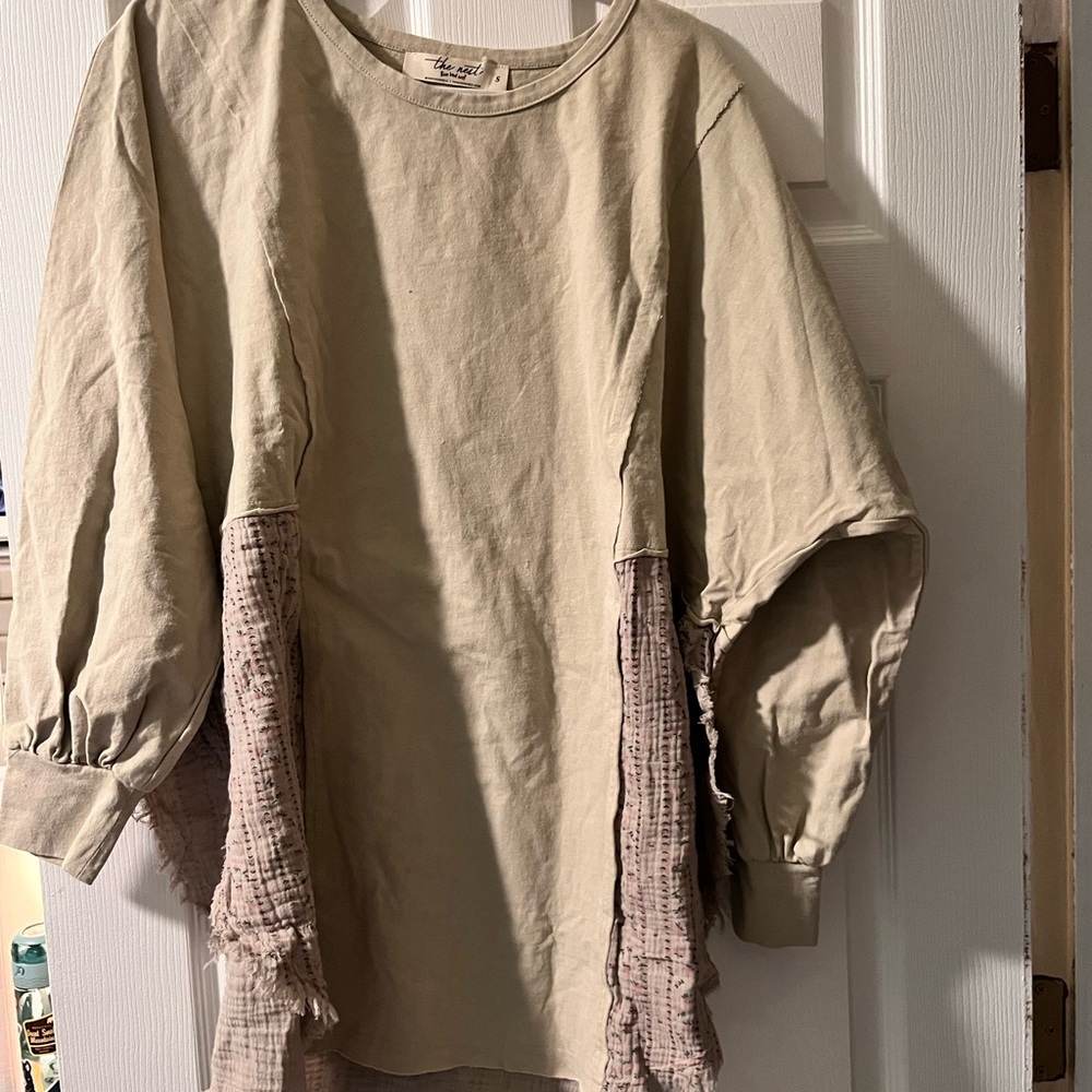 Three Bird Nest Beige and Pink Blouse